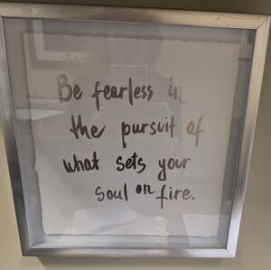 Silver Inspirational Wall Art + Rae Dunn Set Goals/Crush Them + Notebook Bundle